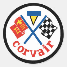 Corvair Vintage Aufnäher 2 Farben/Schwarze Aufkleb
