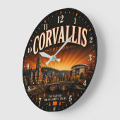Corvallis Oregon Große Wanduhr (Winkel)