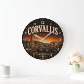 Corvallis Oregon Große Wanduhr (Zuhause)