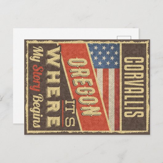 Corvallis Oregon Postkarte (Vorne/Hinten)