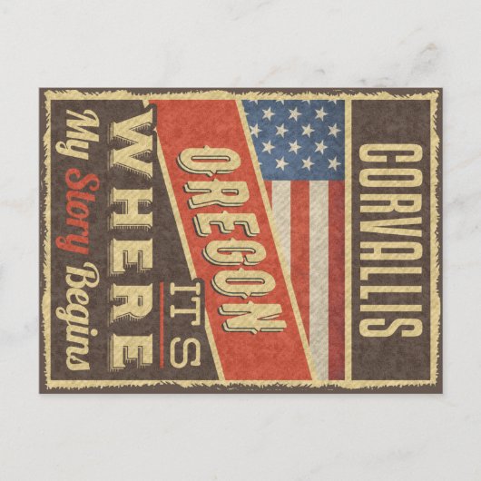 Corvallis Oregon Postkarte (Vorderseite)