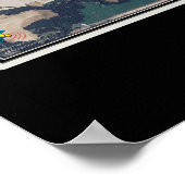 Corvallis Oregon von der Satelliten-Karte Poster (Ecke)