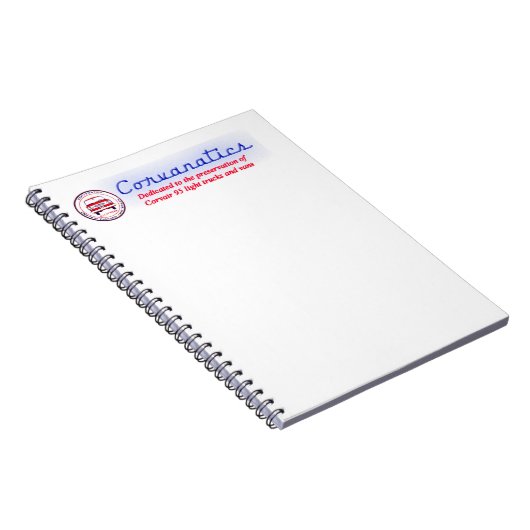 Corvanatics Zeitschrift Notizblock (Rechte Seite)