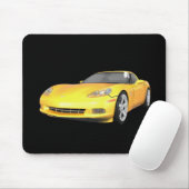 Corvette 2008: Sportwagen: Gelb Fertig: Mousepad (Mit Mouse)