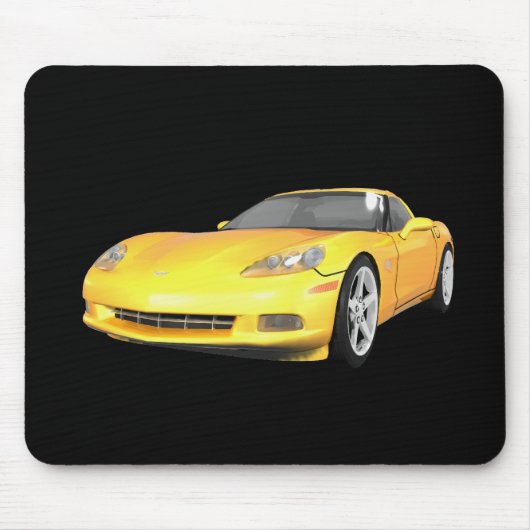Corvette 2008: Sportwagen: Gelb Fertig: Mousepad (Vorne)