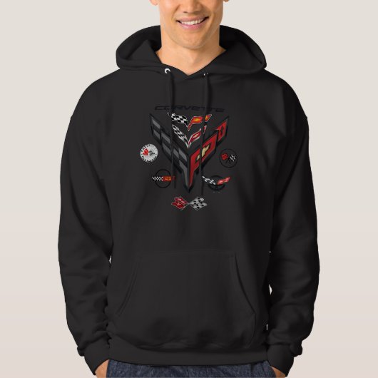 CORVETTE 8 GENERATIONEN ABZEICHEN HOODIE (Vorderseite)