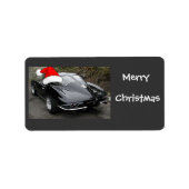 Corvette Black Split Window/Christmas Adressaufkleber (Vorne)