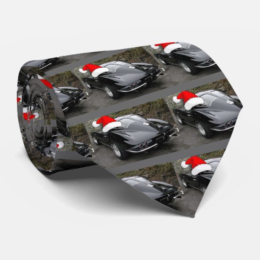 Corvette Black Split Window/Christmas Krawatte (Gerollt)