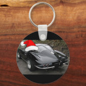 Corvette Black Split Window/Christmas Schlüsselanhänger (Vorderseite)