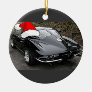 Corvette Black Split Window/Weihnachten Keramikornament