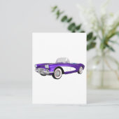 Corvette C1 1961: Lila Finish: Postkarte (Stehend Vorderseite)