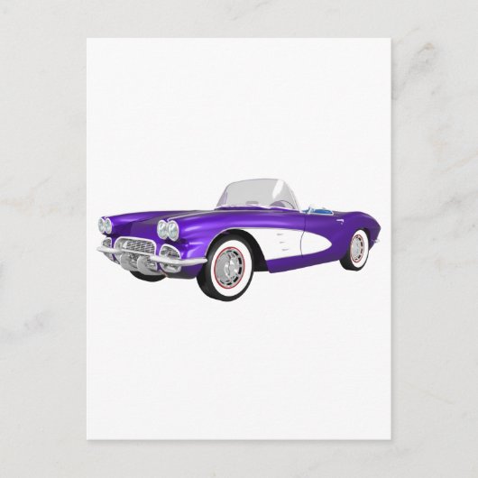Corvette C1 1961: Lila Finish: Postkarte (Vorderseite)