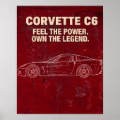 Corvette C6 Vintage Poster (Vorne)