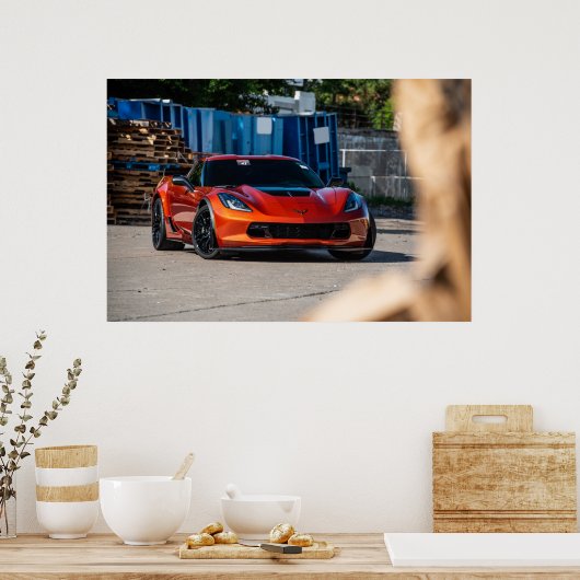 Corvette C7 Z06 Poster (Küche)