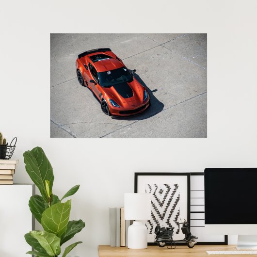 Corvette C7 Z06 Poster (Heimbüro)