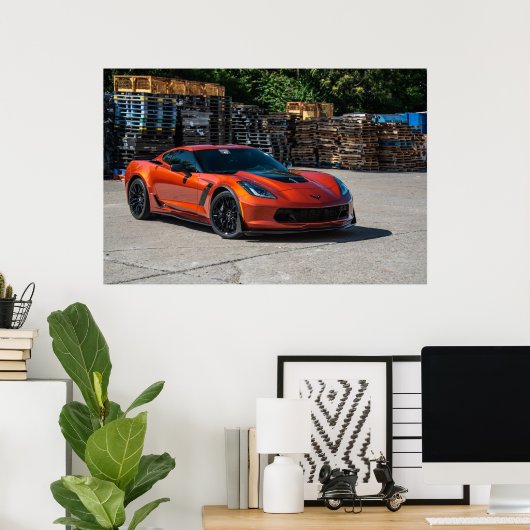 Corvette C7 Z06 Poster (Heimbüro)