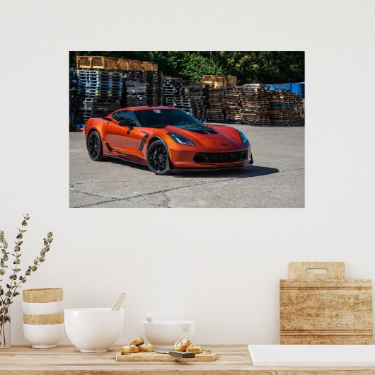 Corvette C7 Z06 Poster (Küche)