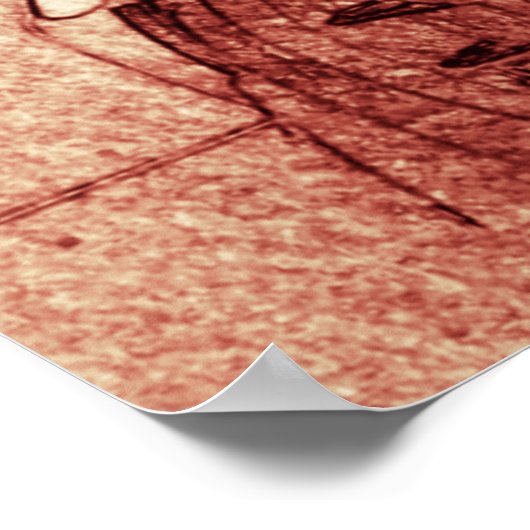 Corvette C7R Z06 Sketch-Poster Poster (Ecke)