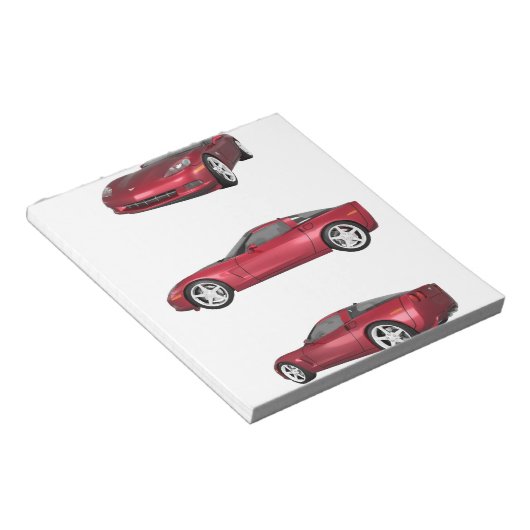Corvette: Candy Apple Finish Notizblock (angewinkelt)