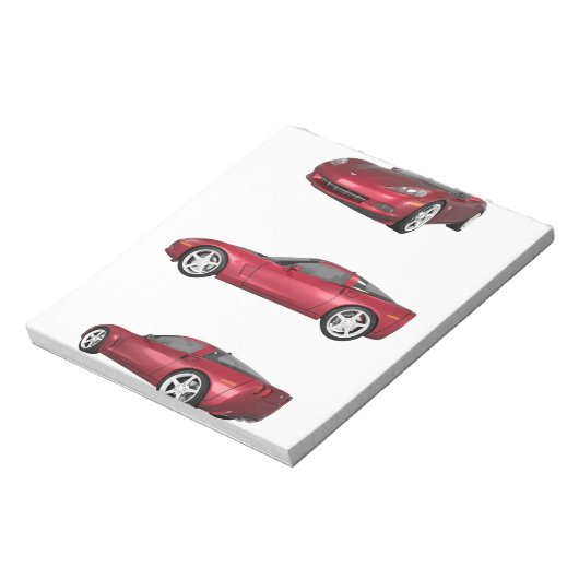 Corvette: Candy Apple Finish Notizblock (Rotiert)