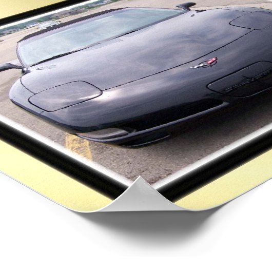 CORVETTE COLLAGE POSTER (Ecke)