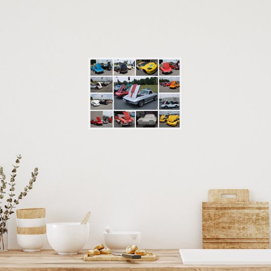Corvette Collage Print - Poster (Küche)