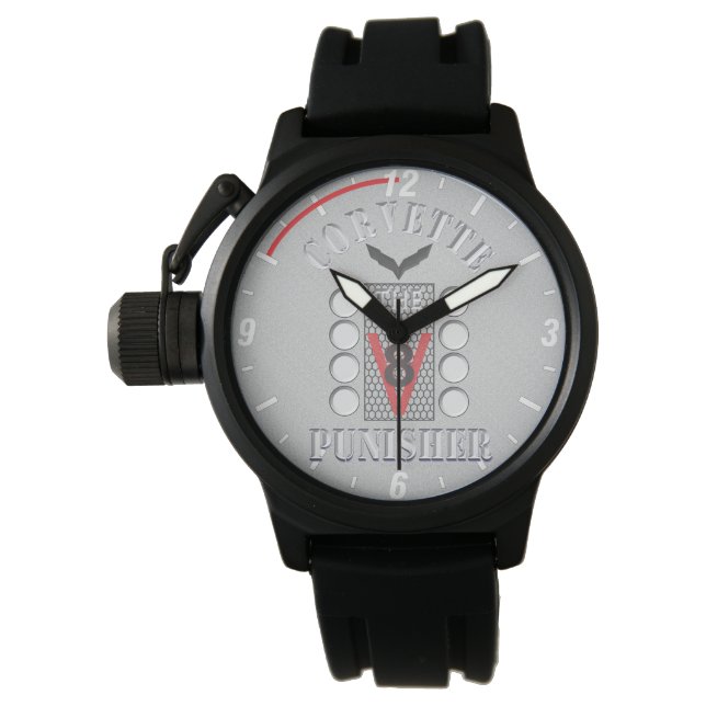 Corvette der Punisher V8 graue Uhr (Vorderseite)