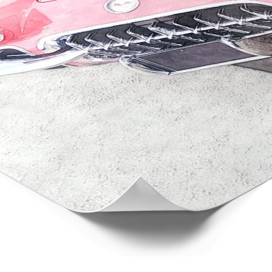 Corvette Digital Painting Poster (Ecke)