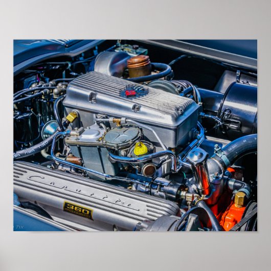 Corvette Fuel Injection-Motor Poster (Vorne)