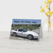 Corvette Geburtstagskarte Karte (Gelbe Blume)