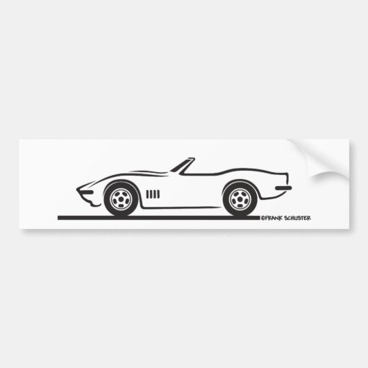 Corvette-Konvertible 1968-69 Autoaufkleber (Vorne)