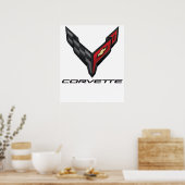 Corvette-Logo2 Poster (Küche)