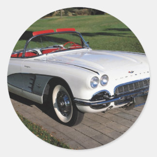 Corvette Oldtimer klassische Autos Oldtimer Runder Aufkleber
