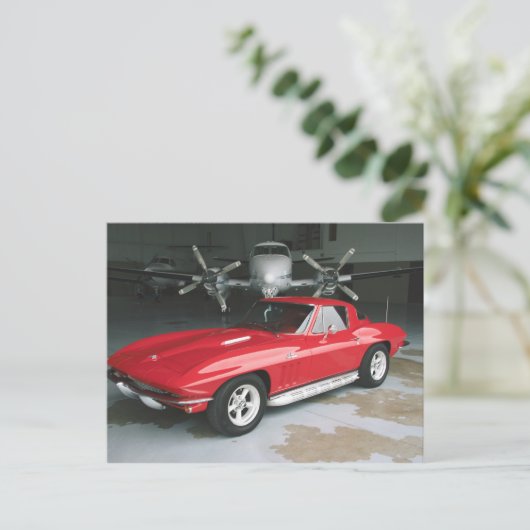 Corvette Post Card Postkarte (Stehend Vorderseite)