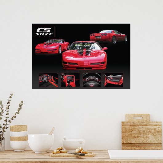 Corvette-Poster Poster (Küche)