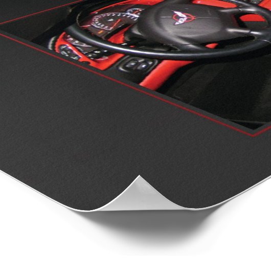 Corvette-Poster Poster (Ecke)