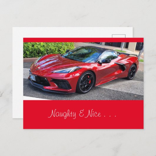 Corvette Postkarte (Vorne/Hinten)