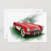 Corvette Postkarte (Vorne/Hinten)
