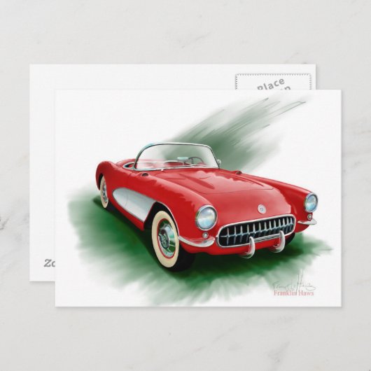 Corvette Postkarte (Vorne/Hinten)