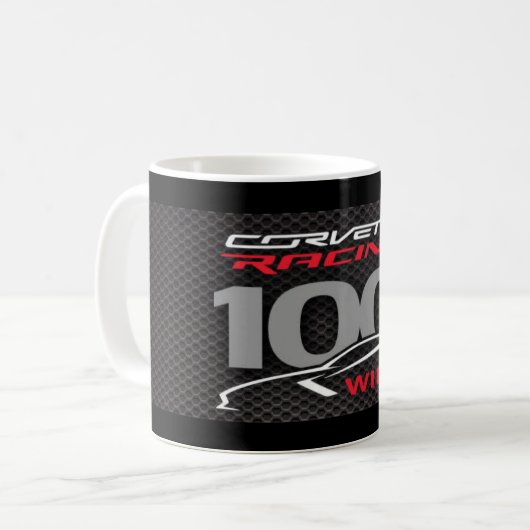 CORVETTE RACING 100 WINS- MUG KAFFEETASSE (Vorderseite Links)