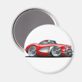 Corvette Red Car Magnet (Vorderseite/Rückseite)