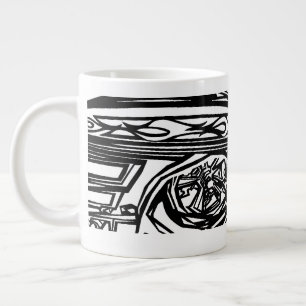 Corvette und Del Falcon in S/W Jumbo-Tasse