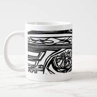 Corvette und Del Falcon in S/W Jumbo-Tasse