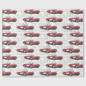 Corvette Wrapping Paper Geschenkpapier (Flach)