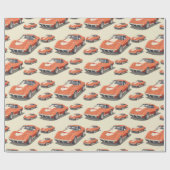 Corvette Wrapping Paper Geschenkpapier (Flach)