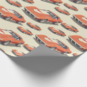 Corvette Wrapping Paper Geschenkpapier (Ecke)