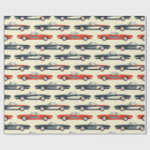 Corvette Wrapping Paper Geschenkpapier (Flach)