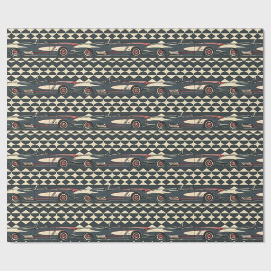 Corvette Wrapping Paper Geschenkpapier (Flach)