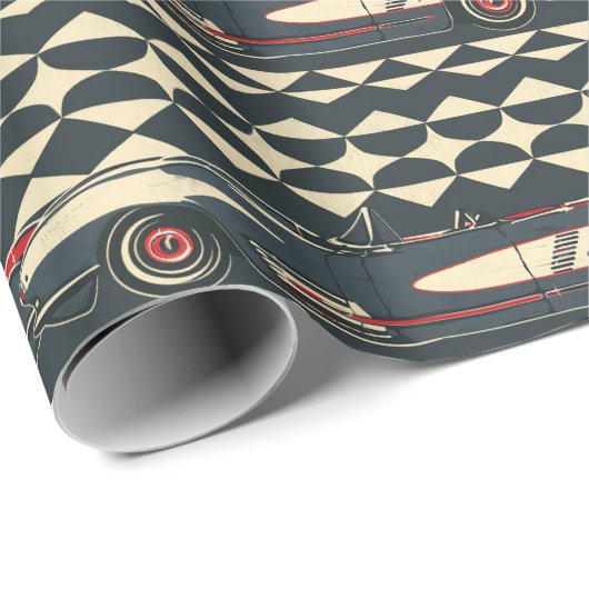 Corvette Wrapping Paper Geschenkpapier (Rolleneckpunkt)
