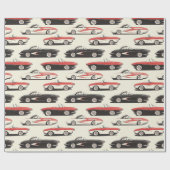 Corvette Wrapping Paper Geschenkpapier (Flach)
